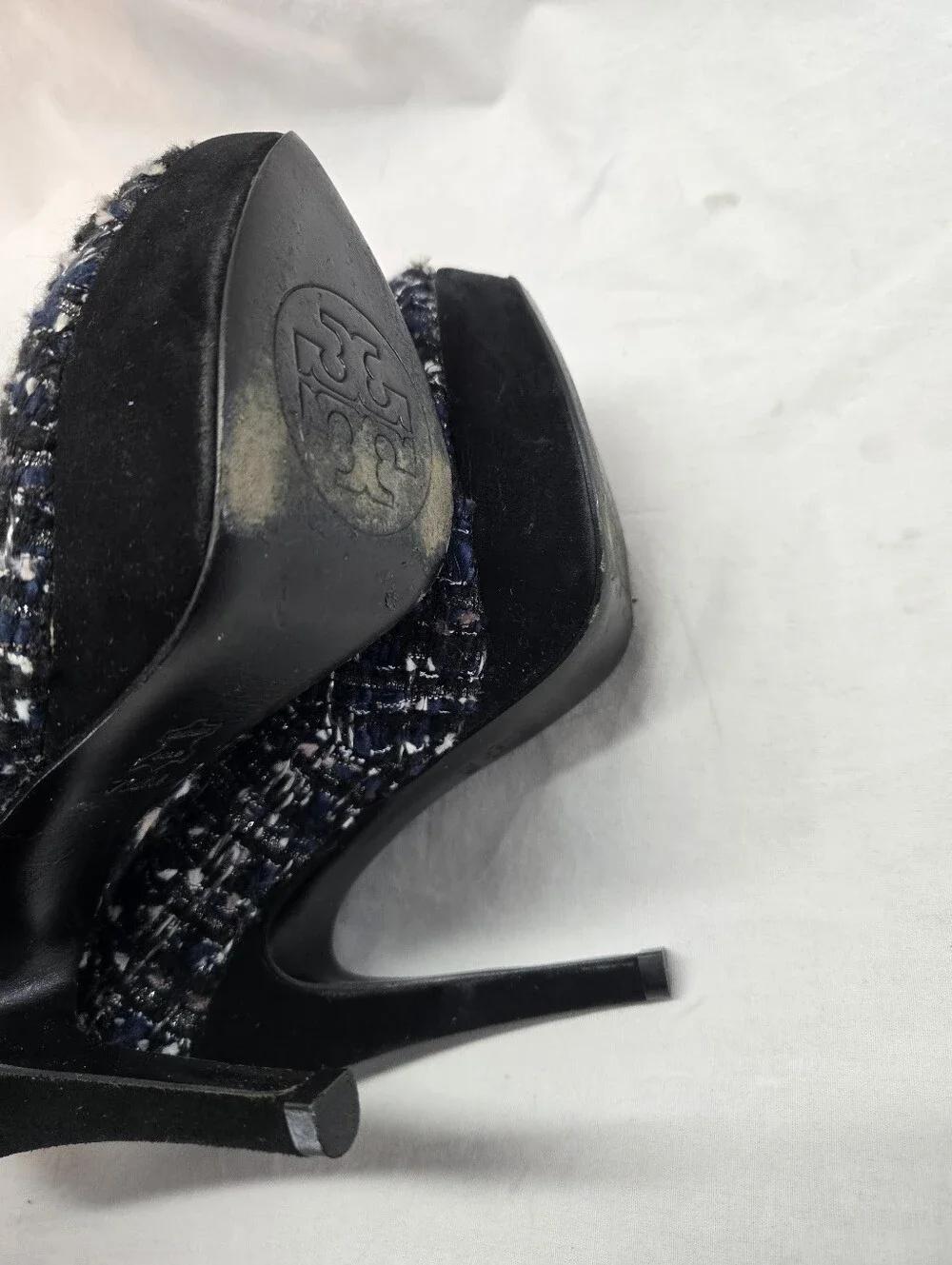Tory Burch Women’s Women's Size 7.5 Peggy Tweed  Platform Pump Heels Shoes